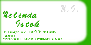 melinda istok business card